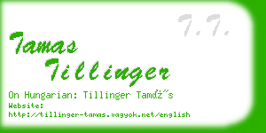 tamas tillinger business card